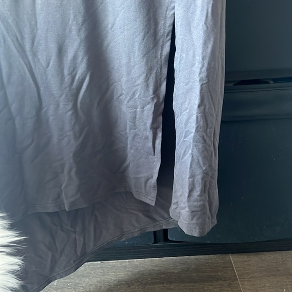 Campre Dark Grey Dress with Side Slit - Picture 3 of 8